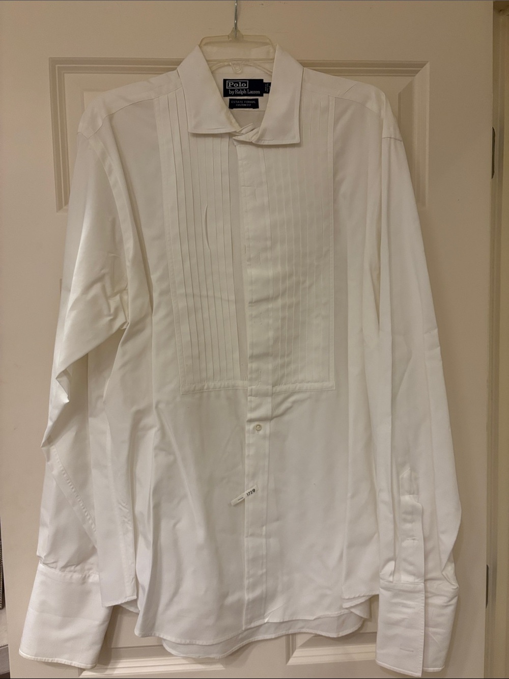 Polo by Ralph Lauren White Pleated Bib Dress Shirt